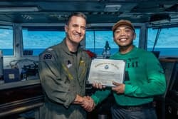 Tamuning Native Honored as Warfighter of the Week aboard USS George Washington
