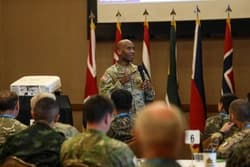 Brunson Challenges Logisticians to Bring Modern Technology into Exercises at 10th UNC Logistics Symposium