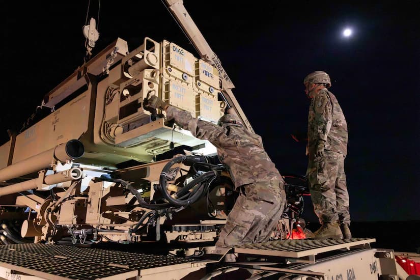 Army Battery Sharpens Skills During Nighttime Reload Training